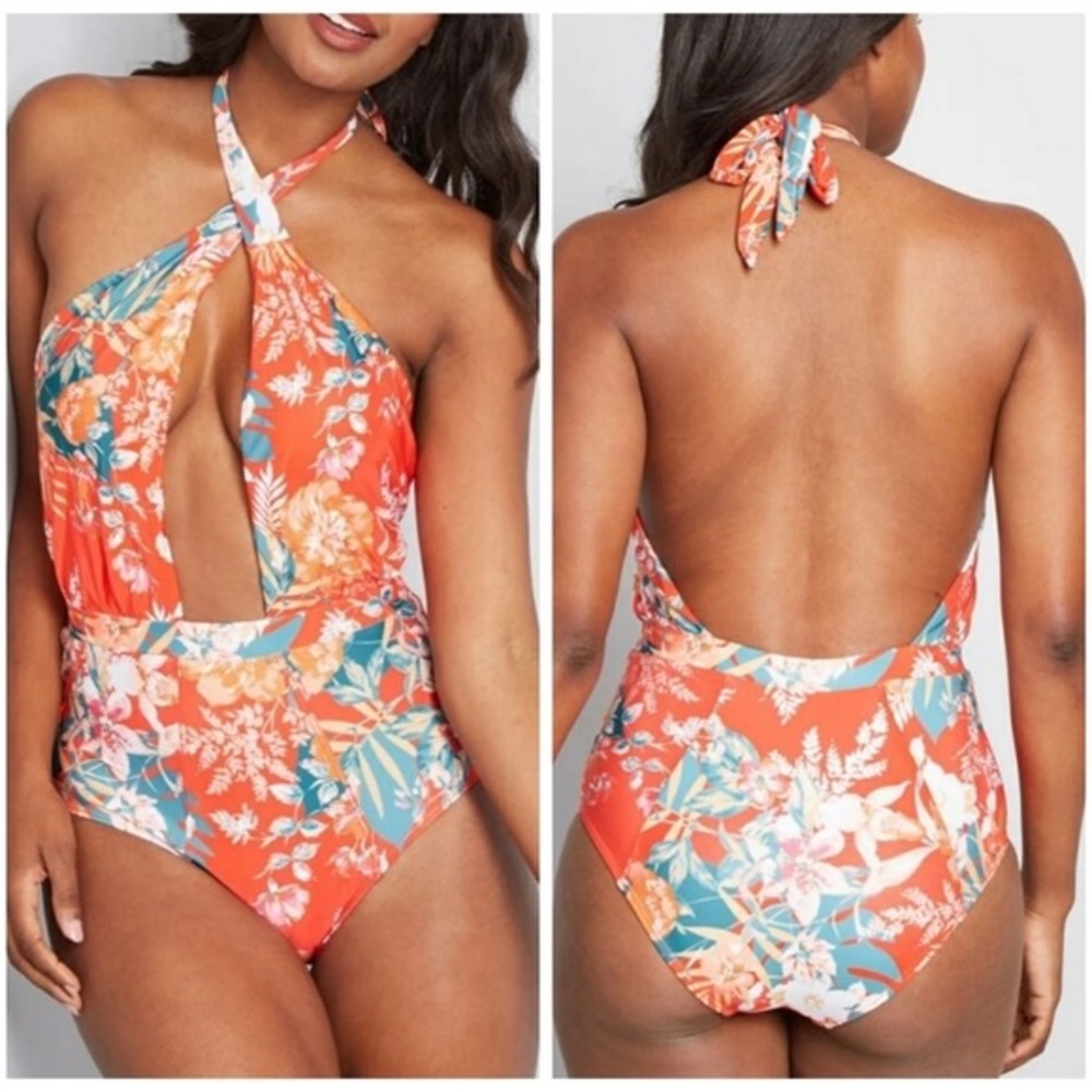ModCloth The Bethany One-Piece Floral Swimsuit